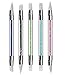 Produktbild Mwoot 5pcs GEL Nailart Pen schnitzen Pinsel Silikon-Kopf-Acryl Griff-Salon-Werkzeug-Set, Nagel Kunst Pinsel,Nail Art Bleistift