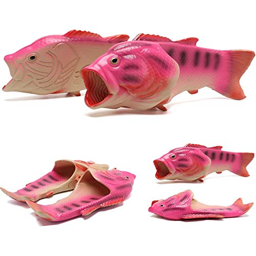 Image of BING RUI CO Fish Slippers Beach Shoes Non-Slip Sandals Creative Bass Slippers Men and Women Casual Shoe