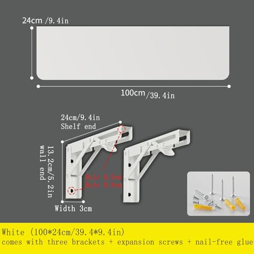 Établi mural rabattable en bois massif bureau compact suspendu - 3