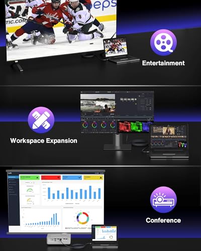 image for IVANKY 4K Mini DisplayPort to HDMI Cable, 4K@60Hz Thunderbolt 2 to HDM