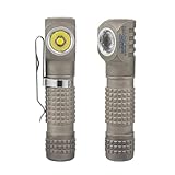 Mankerlight E02 III Titanium Rechargeable Pocket Flashlight, Compact Lightweight LED Headlight (6500K Cool White, Stonewashed)