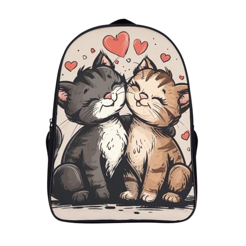 Cartable de dessin animé chat pour grand cahier A4 | Sac à dos confortable école primaire