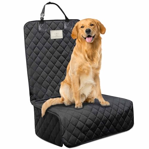 AMZPET Funda Asiento Coche Perros Delantero - Protector Asiento Coche Perro -...