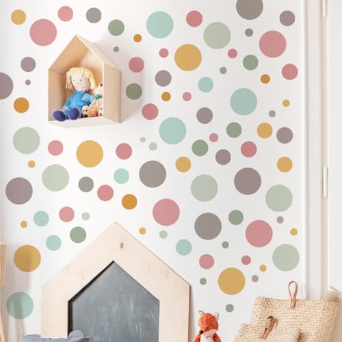 Vinilo decorativo Bohemio con lunares y arcosíris miniatura 1