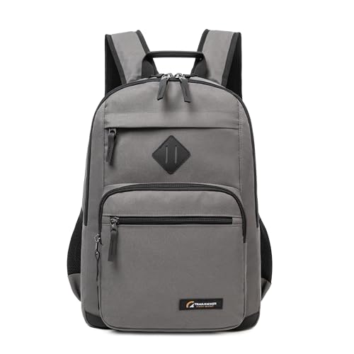 Classic Carry-on Travel Backpack, Laptop Backpack with Padded 17 inch Laptop Sleeve, Multi Pocket College Backpack, Casual Daypack Backpacks - Grey2