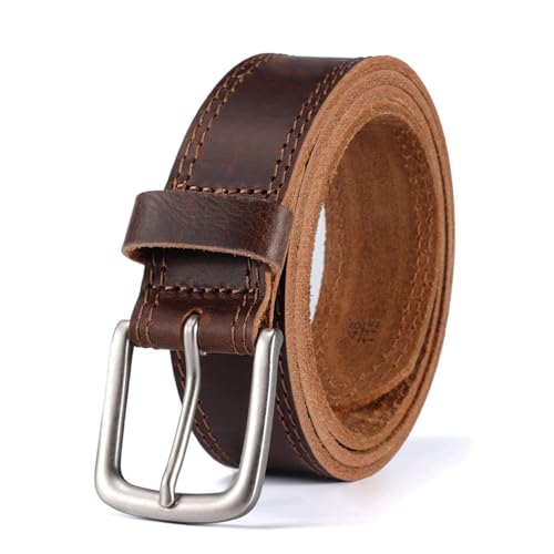 Ceinture en cuir rétro pour homme à la finition vintage soignée