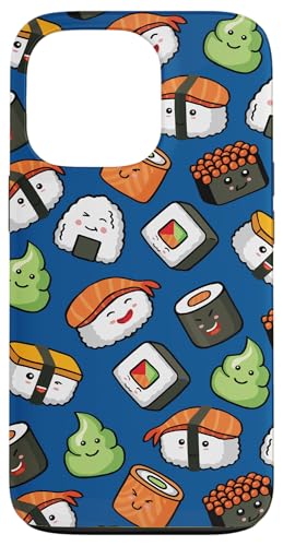 Cute Kawaii Kids Womens Girls Cartoon Pattern Sushi Lover �X�}�z�P�[�X iPhone 13 Pro �p