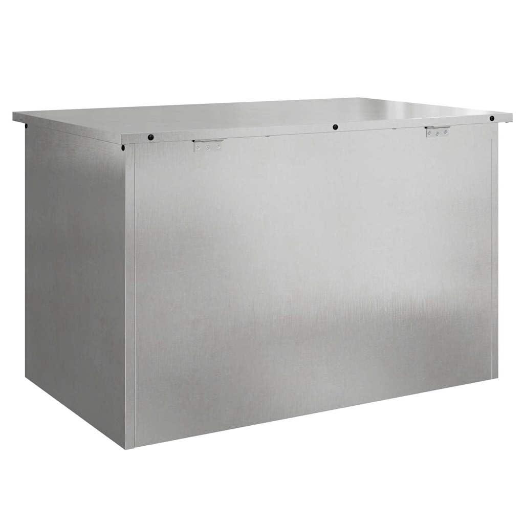 Scatola di Stoccaggio Esterno Argento 80 x 50,5 x 50 cm Acciaio,Casa e Giardino,Immagazzinamento e organizzazione,Contenitori per Oggetti Domestici,15.6kg-874571