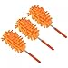sourcing map Chenille Nettoyage Plumeau 11 à 31 Pouce Lavable Brosse Extensible pour Fenêtre Meuble Ventilateur Plafond Orange Paquet 3