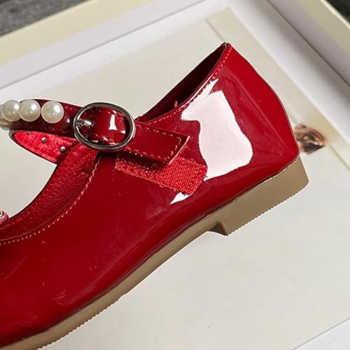 Generic Girls Marry Jane Shoes for Dance Kids Solid Color Water-Proof Bowknot Dress Shoes Toddler Casual Sneakers2