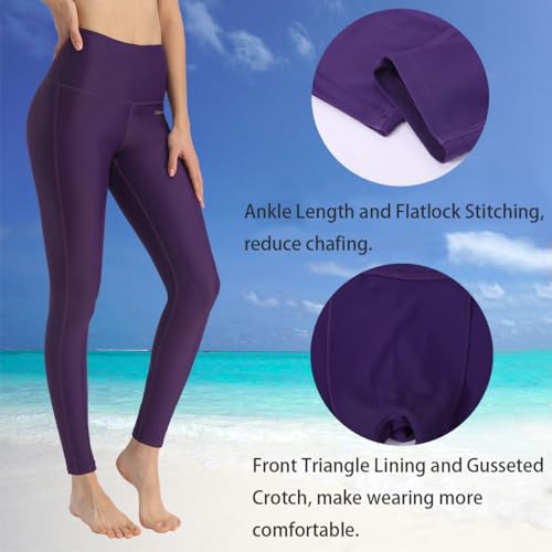Image of Ubestyle UPF 50+ High Waist Women's Swim Pants Swim Leggings Swimming Tights Rash Guard Pants Sun Protective