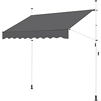 Yaheetech Tenda da Sole per Balcone Esterno Veranda a Bracci Estensibili con Manovella