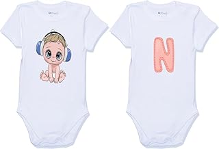 سالوبيت بكباسين أولادي لحديثي الولادة من القطن بنسبة 100% بأشكال مميزة للأطفال، (N)، قطعتين