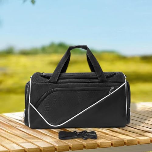 Travel Duffle Bag Sports Gym Bag Adults Luggage Bag Portable Shoulder Bag Overnight Bag for Camping Exercise Travel Outdoor, Black4