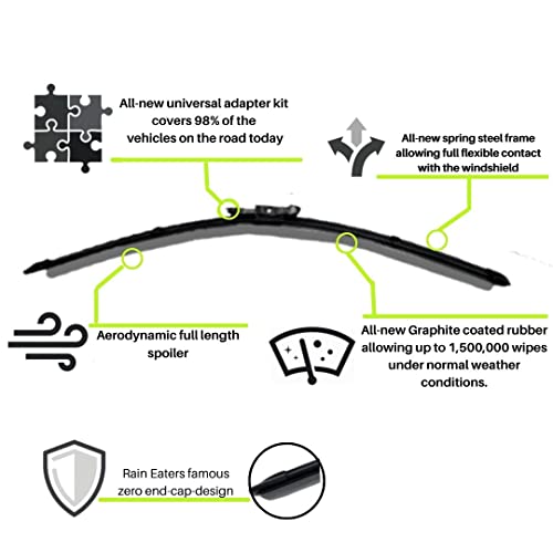 Image of Oshotto (O.E.M Type) Frameless Wiper Blades Compatible with Renault Koleos(24 inch /19 inch)