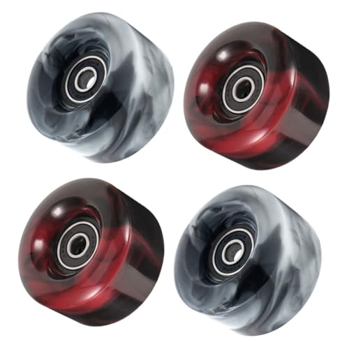 Anneome Roller Skate Wheels Set 4pcs Fashionable Pu Wheels 5832 Size Non-glowing for Boys and Girls and Adults