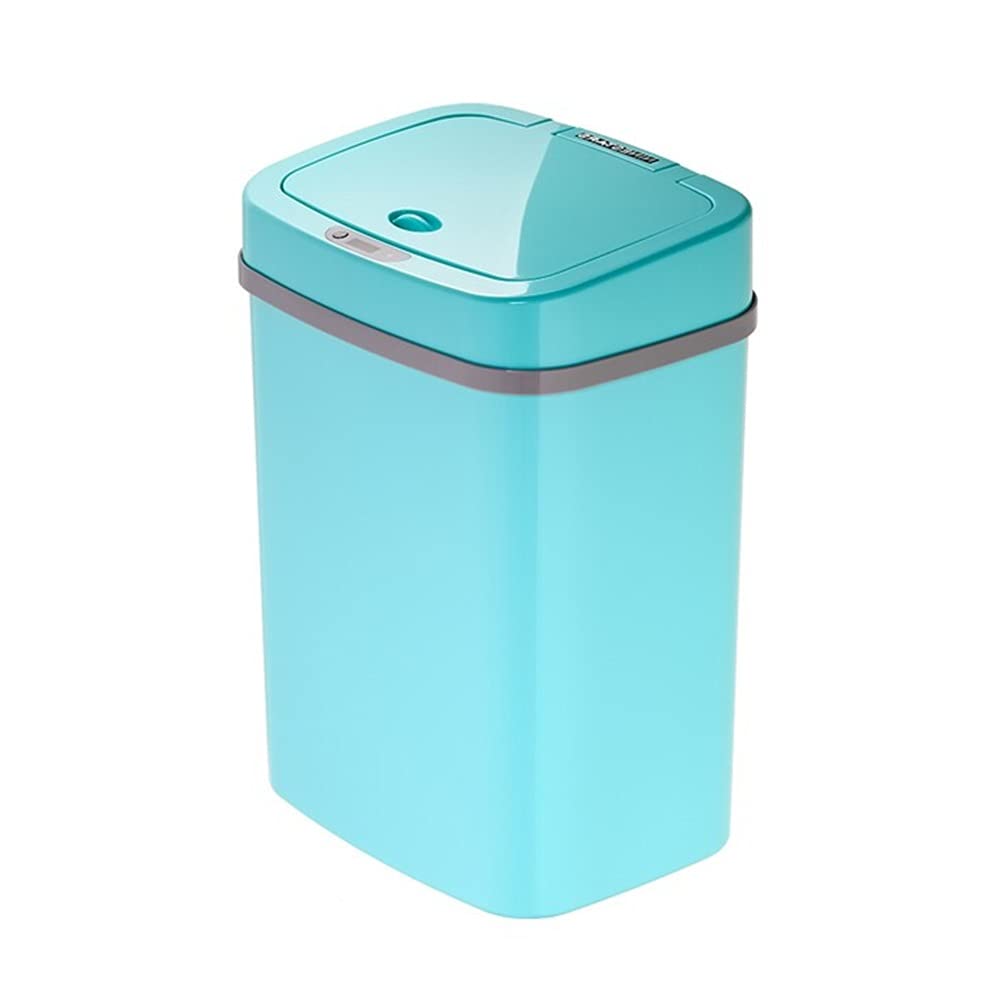 Non-contact Trash Can, Smart Sensor Automatic Lid Opening Household Waterproof Design with Cover 12L Capacity Bedroom/office(Blue)