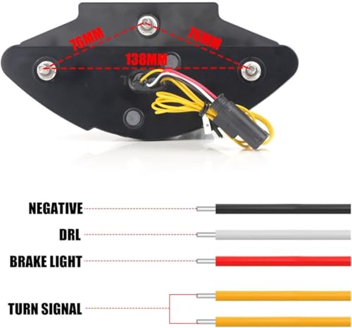 Piloto trasero de motocicleta 12V para BMW F800R S ST y R1200GS Adventure E24 4