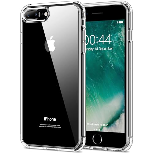 HOOMIL Funda para iPhone 7 Plus/iPhone 8 Plus, Anti-Amarillo Transparente, Carcasa Antigolpes - HD Clara