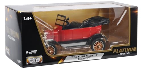 1925 Ford Model T Touring Rojo 1/24 Motormax miniatura 3