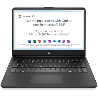 HP 14&rdquo; Laptop | Intel Celeron N4500 Processor | 4 GB RAM | 64GB eMMC | Intel UHD Graphics | HD Display | 12 hrs battery | Microsoft 365 Personal 12 month included | Windows 11 | Black | 14s-dq3001sa