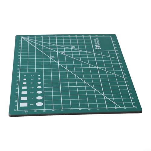 Zilimontt Tappetino da taglio double-face, formato A2/A3/A4/A5, con griglia in scala trasparente, per progetti di cucito, intaglio e artigianato, spessore 3 mm, impermeabile e lavabile, in