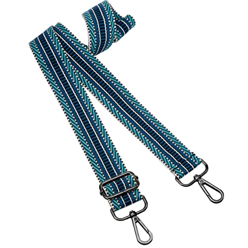 Image of ZOOEASS Nickel Buckles Wide Shoulder Strap Adjustable Replacement Belt Gun Buckles Guitar Style Crossbody Bag Strap
