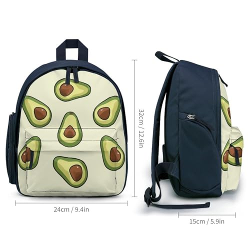 Pattern Backpack Small Book Bag with Side Pocket, Lightweight Durable Backpack, Travel Rucksack, Blue-style2