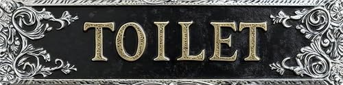 Horienteeon Vintage Toilet Sign 10x40cm Aluminium Bathroom Door Decor Retro Metal Sign for Home Shop Garage Bar — image 1