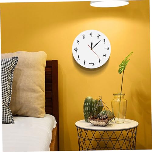 Horloge murale silencieuse haut de gamme design pole danseuse blanche - 5