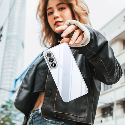 Image of Jkobi Back Cover for Oneplus Nord 5 (Silicone Clear Shockproof Case with Camera Protection | Soft and Flexible | Transparent)