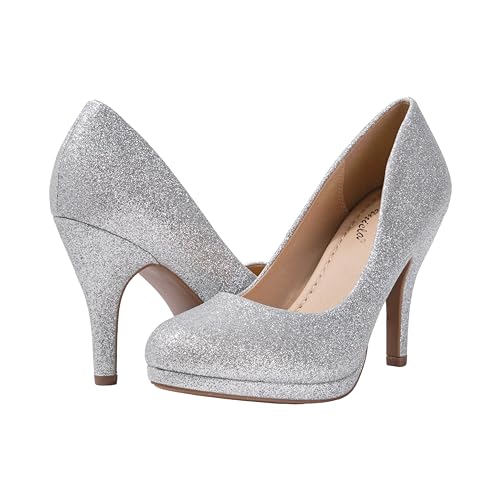 Womens Classic Round Toe High Heel Platform Pumps Elegant Dress Shoes for Party Office or Wedding - Fermin4