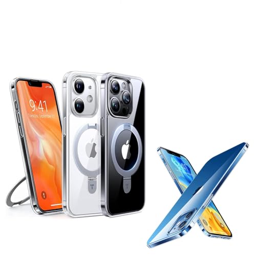 TORRAS Magsafe iPhone 12 Case & iPhone 12 Pro Clear Case with Stand and Slim Fit Super Thin Lightweight Hard PC Case
