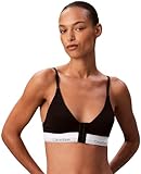 Calvin Klein Damen Bralette Lightly Lined Triangle Tiefer Ausschnitt, Schwarz (Black), S