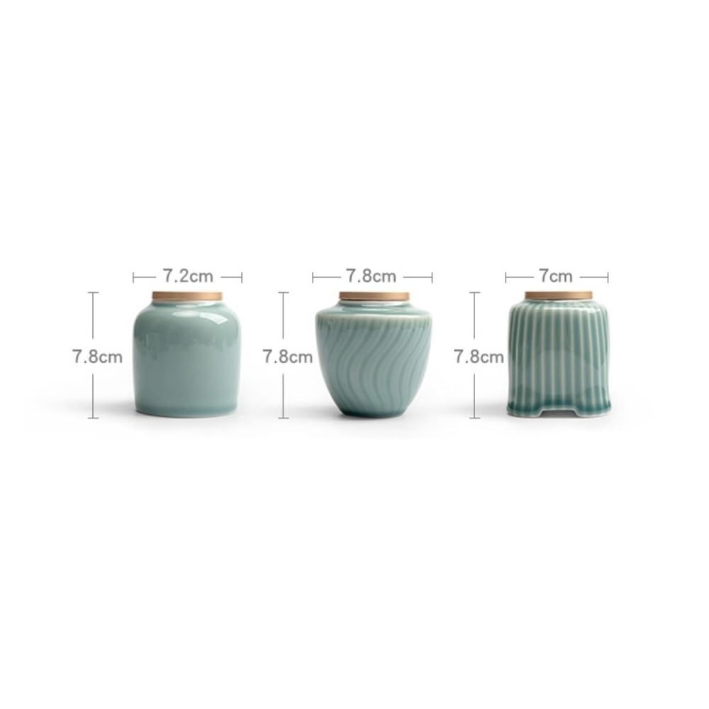 Pojemniki na herbatę Celadon, zbiornik do przechowywania herbaty sypkiej, ceramiczny zbiornik z uszczelnieniem, pojemnik na herbatę Awakening, zbiornik do przechowywania herbaty (A)