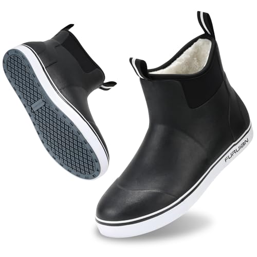 Furuian Men's Deck Boots with Fuzzy Lining