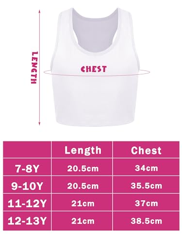 Image of Geyoga 6 Pieces Girls Dance Tank Top Racerback Crop Top Sleeveless Dance Outfit for Ballet Hip Hop Athletic Wear