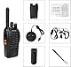 Pofung PT88E Walkie Talkie PMR446 Lizenzfreies Zwei-Wege-Radio, 16-Kanäle Long Range Walkie Talkies mit Ladestation und Ohrhörern (schwarz, 3-Pack)