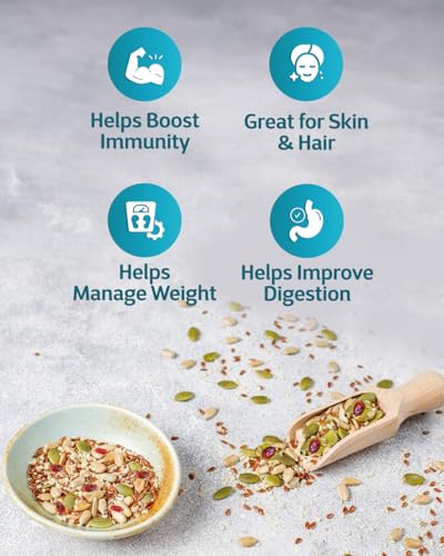 Image of True Elements Rs By Sports Mix Pack Of 2 (125Gm * 2) - Pumpkin Seeds, Sunflower Seeds, Flax Seeds & Cranberries | Trail Mix | 25G Protein | Seeds Mix For Eating | Mixed Seeds & Berries | 250Gm