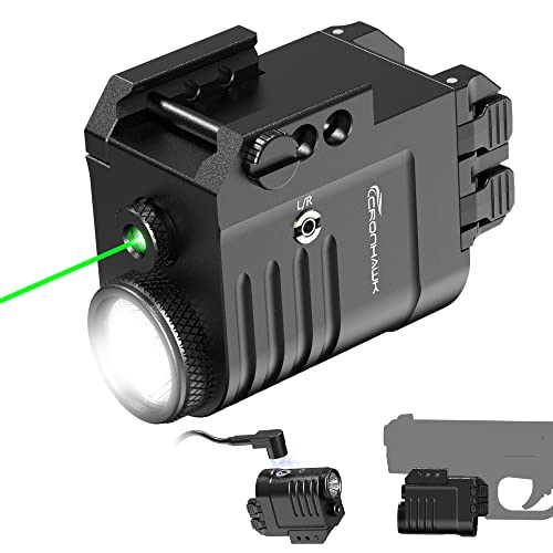 Pistol laser light combo 650 lumen rechargeable tactical green laser flashlight