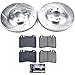 Power Stop K6335 Front Z23 Carbon Fiber Brake Pads with Drilled & Slotted Brake Rotors Kit For Mercedes-Benz 500E 1992-1993 [Model Specific]