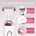 Electric Razors for Women, 4 in 1 Electric Women Shaver, Face Shavers Eyebrow Legs Armpit Bikini Area Pubic Underarms, Painless Facial Hair Removal Ladies Body Razors Set