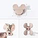 BOUNIQ 4 Pcs Hair Claw Clips Small Mouse Ear Hair Clips Matte 2.5'' Non-Slip Jaw Clips for Thin and Medium Hair Hair Accessories for Women Girls