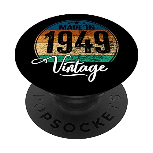 Cumpleaños Vintage Año de nacimiento 1949 Cumpleaños bday PopSockets PopGrip Intercambiable
