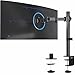 VIVO Single LCD Monitor Articulating Desk Mount Stand with C-clamp and Grommet Mounting Options | Fully Adjustable (Tilt, Swivel, Rotation) Arm holds One (1) Screen up to 27