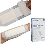 Adhesive Wound Dressings (80mm x 150mm) - **Pack of 10** Sterile Dressings for Wounds, Cuts, Grazes, Diabetic Leg Ulcers, Venous Leg Ulcers & Small Pressure Sores- Hypoallergenic Plasters for Wounds