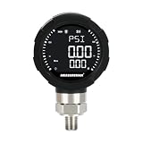 MEASUREMAN 65mm Digital Industrial Pressure Gauge 0–60 PSI, 0.4% FS, 1/4" NPT, Stainless Steel, Bluetooth & Backlit LCD, High-Precision Hydraulic, Water & Air Pressure Measurement