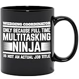 Make Your Mark Design Multitasking Ninja. Cool, Black 11oz Ceramic Mug
