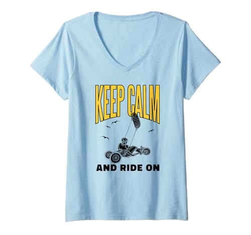 Damen Strand-Kite Windracer Land-Kite Kite-Strandsegler Kite-Buggy T-Shirt...