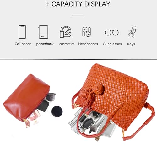 Image of Woven Tote Bag for Women, Hobo Bag for Work, Large Beach Travel Handbags and Purses, Retro Shoulder Bag, Shopping Bag
